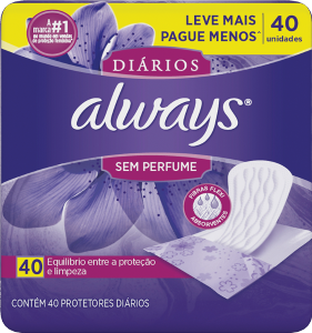 Absorvente Protetor Diário Always S/ Perfume 15 Unidades