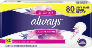 Absorvente Protetor Diário Always C/ Perfume 80 Unidades