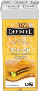 Cera Depilatória Depimiel Corporal Roll-On Clássica C/ Mel Refil 100g