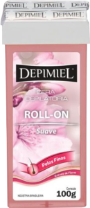 Cera Depilatória Depimiel Corporal Roll-On Suave C/ Extrato De Flores Refil 100g