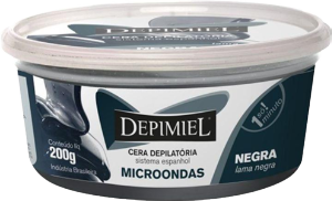 Cera Depilatória Depimiel Pearls Negra Microondas C/ Lama Negra Sistema Espanhol 200g