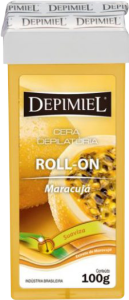 Cera Depilatória Depimiel Corporal Roll-On Maracujá C/ Extrato De Maracujá Refil 100g