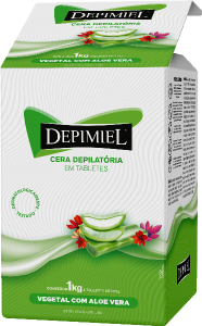Cera Depilatória Depimiel Pearls Vegetal Microondas C/ Aloe Vera 4 Potes De 250g S/ Parafina 1kg