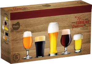 Conjunto De Copos Para Cervejas Especiais 5 Peças Nadir Figueiredo Ref 8510