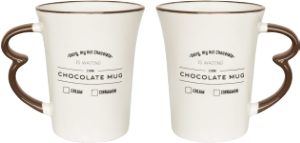 Caneca Easy Hot Drinks Chocolate Mug Cerâmica 330ml 12 Unidades Oxford Ref 075902