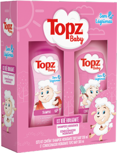 Kit Shampoo + Condicionador Hidratante Topz Baby Ph Balanceado S/ Corantes Não Arde Nos Olhos 200ml
