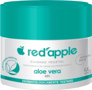 Creme Desodorante Red Apple Aloe Vera Proteção Seca Antitranspirante S/ Álcool 48h 55g