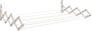Varal Sanfonado 0,80m Aço (C42x L80x A16cm) Branco Secalux Ref 21020