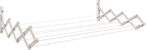Varal Sanfonado 1,00m Aço (C42x L1,0x A16cm) Branco Secalux Ref 21030