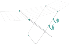 Varal De Chão Nápoles Aço C/Abas (C46x L1,37x A71cm) Branco Secalux Ref 101052