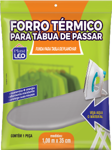 Forro Térmico P/Tábua De Passar Simples (0,35x1,00m) Plast Leo Ref 510