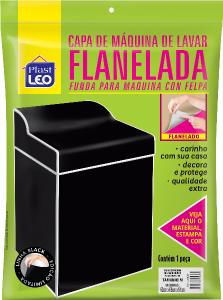 Capa De Máquina Flanelada Black P Preta Plast Leo Ref 730-P-Bl