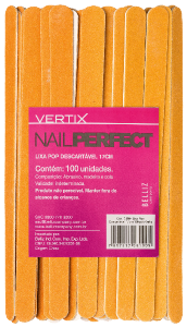 Lixa Descartável Ricca Pop Vertix Nail Perfect 17 Cm Amarela 100 Unidades Ref 3199