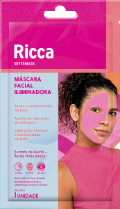 Máscara Facial Ricca Iluminou Geral C/ Extrato De Romã 10g