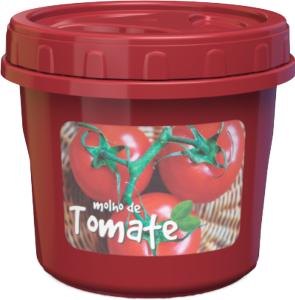 Pote Para Molho De Tomate Joy C/ Tampa De Rosca 750ml Vermelho Plásticos Mb Ref 3520