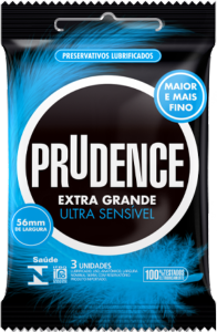 Preservativo Prudence Extra Grande Ultra Sensivel 3 Unidades