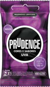 Preservativo Prudence Cores E Sabores Uva 3 Unidades