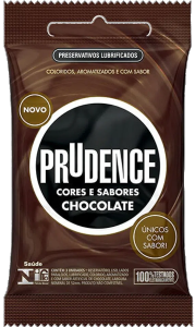 Preservativo Prudence Cores E Sabores Chocolate 3 Unidades