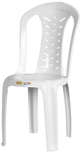 Cadeira Stylus C40x L41x A89cm Branca Rischioto Ref 2030