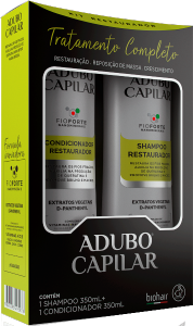 Kit Shampoo E Condicionador Adubo Capilar Restaurador 350ml