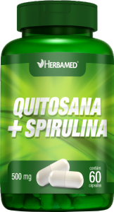 Quitosana+Spirulina 500mg 60 Cápsulas Herbamed
