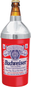 Porta Garrafa Budweiser Alumínio 600ml Vermelho Redar Ref 534