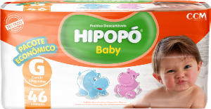 Fralda Hipopó Baby Pacote Econômico G 46 Unidades