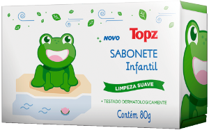Sabonete Infantil Topz Em Barra Limpeza Suave 80g