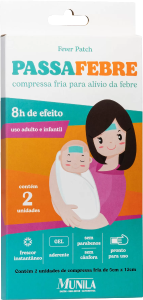 Compressa Fria Munila Passa Febre Adulto E Infantil C/ 2 Unidades