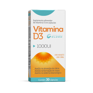 Vitamina D3 1000ui 30 Cápsulas Adulto Globo