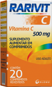 Rarivit C 500mg 20 Comprimidos Revestidos Adulto Globo