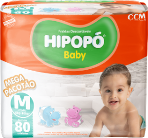Fralda Hipopó Baby Mega Pacotão M 80 Unidades