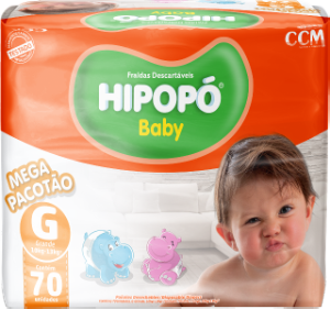 Fralda Hipopó Baby Mega Pacotão G 70 Unidades