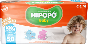 Fralda Hipopó Baby Mega Pacotão Xxg 50 Unidades