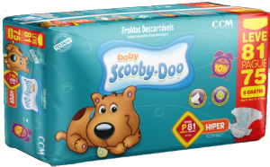 Fralda Scooby Doo Baby Hiper Pacotão P 81 Unidades L81p75