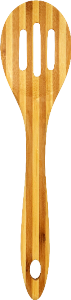 Colher De Bambu Vazada 28cm Listrada Sm Lar