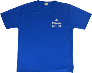 Camiseta Vision Gola Normal Azul Marinho Masculino Grande